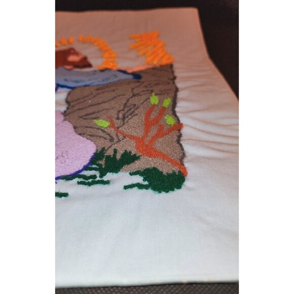 Vintage Embroidered Jesus Prayer Wall Hanging Tapestry Art - Picture 4 of 11